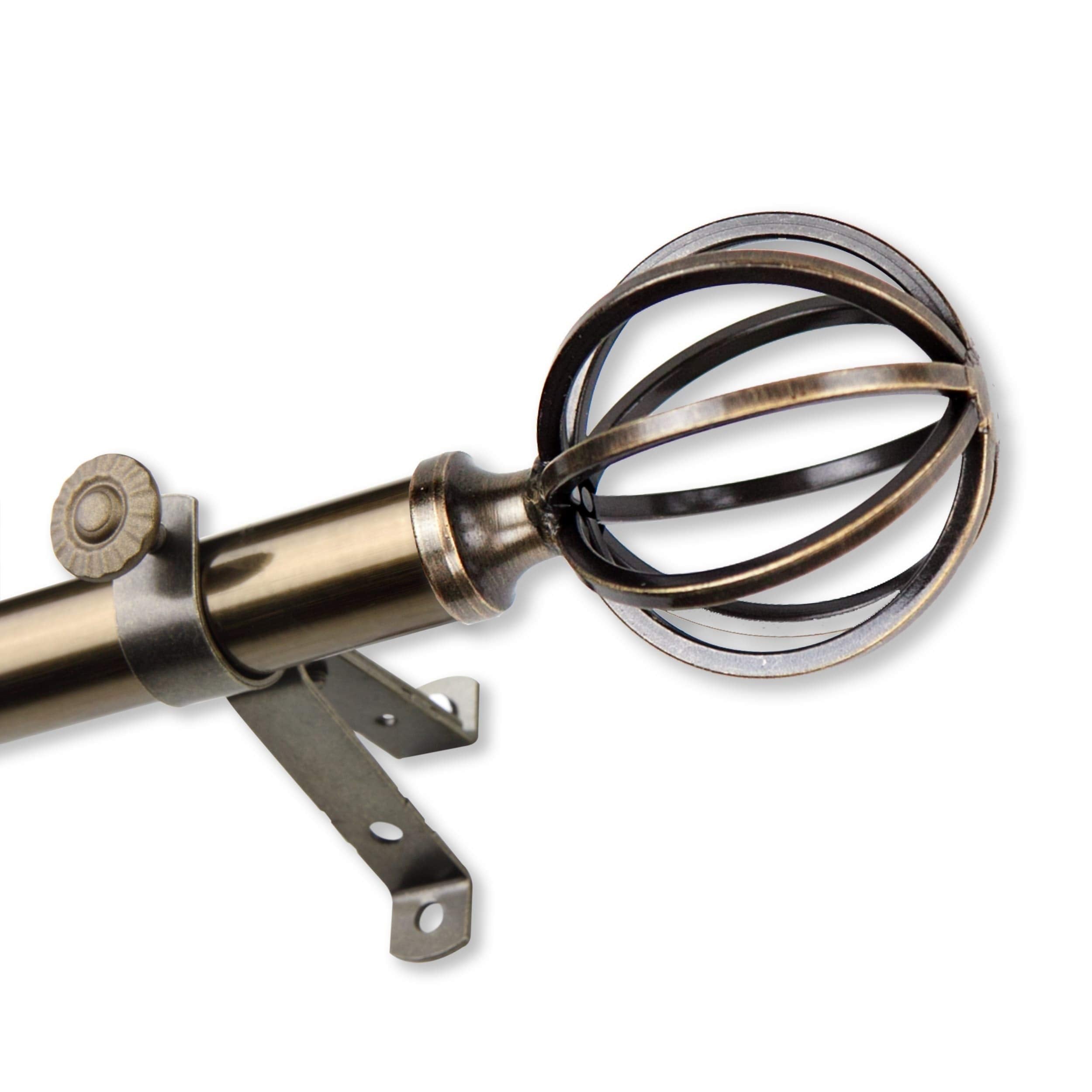 Curtain Rod Guide Loop InStyleDesign Loop Adjustable Curtain Rod Antique Brass