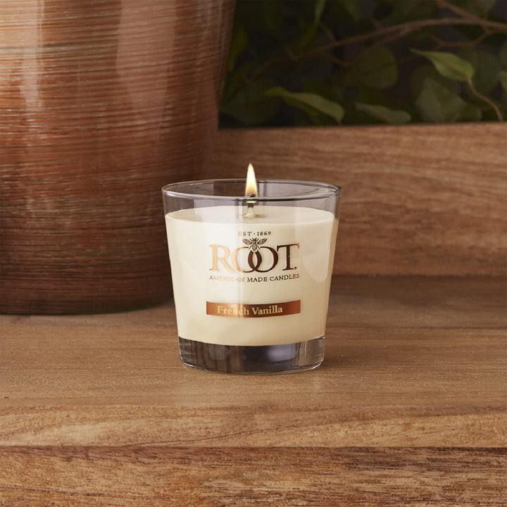Root Candles French Vanilla Scented 6.3 Oz Small Jar Off/White Traditional Glass - Diamond Home USA
