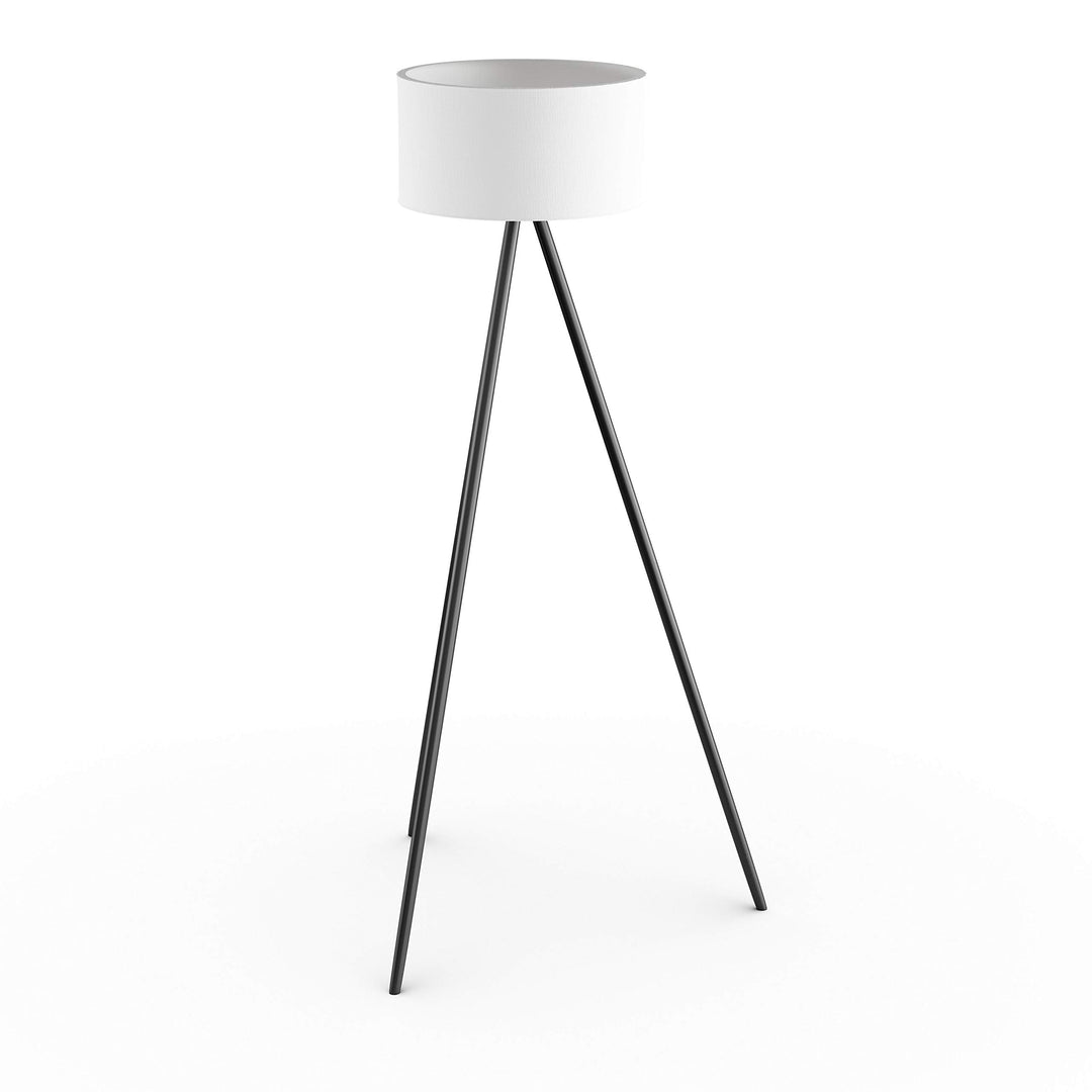 Standing Tripod Floor amp iving Room ighting Black Tall ight Fixture White - Diamond Home USA