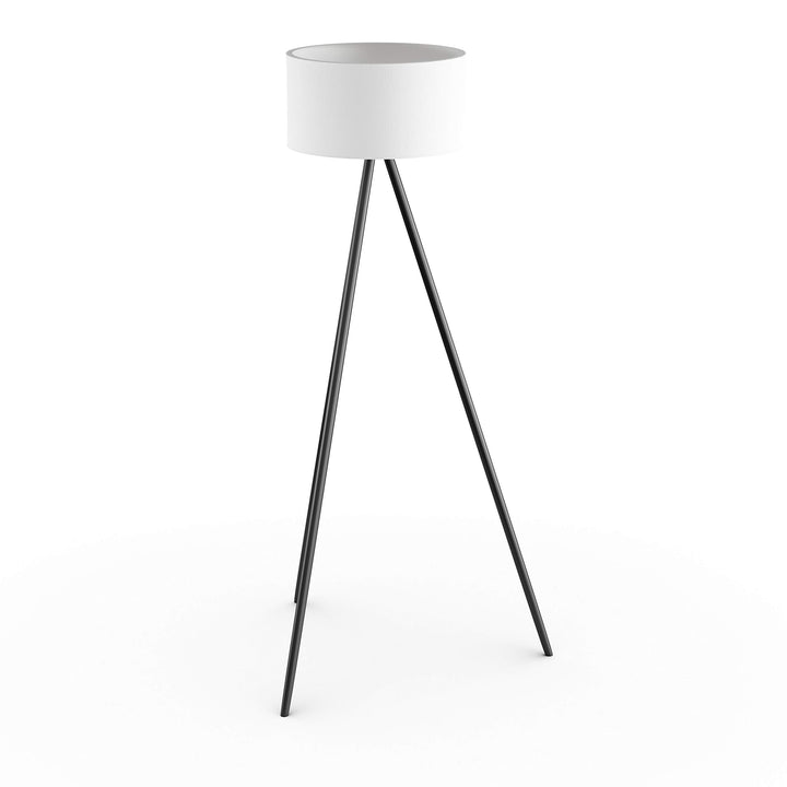 Standing Tripod Floor amp iving Room ighting Black Tall ight Fixture White - Diamond Home USA