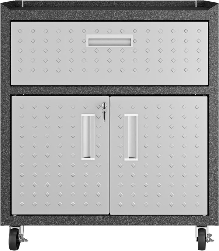 Manhattan Comfort Fortress 3-Piece Textured Garage Storage Set includes Mobile - Diamond Home USA