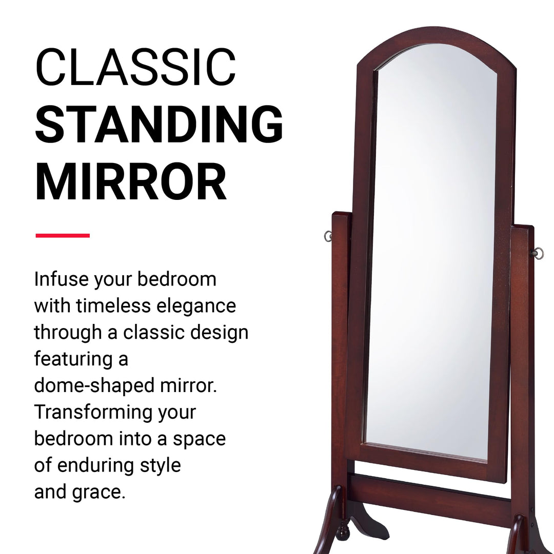 Proman Products Barrington Cheval Mirror Walnut - Diamond Home USA