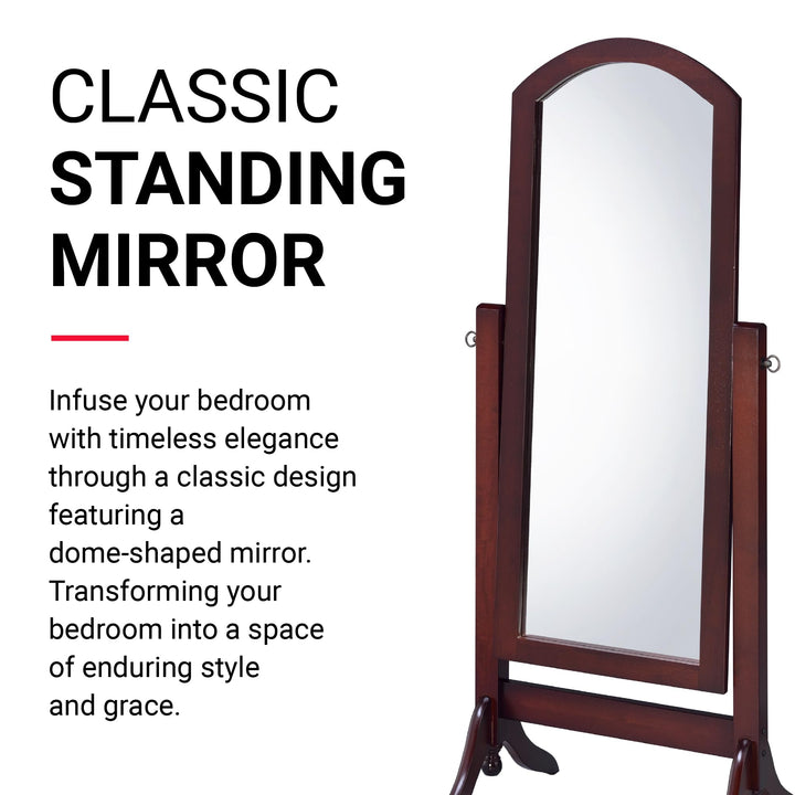Proman Products Barrington Cheval Mirror Walnut - Diamond Home USA