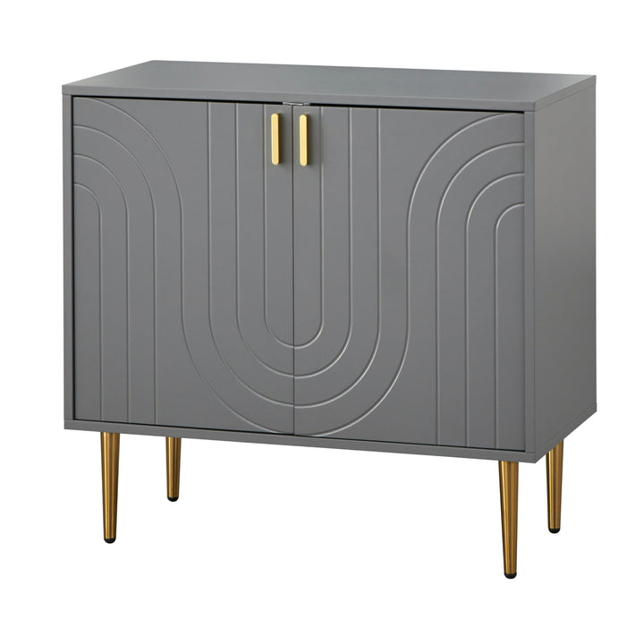 Lifestorey Tabaria Mid-Century Two Door Buffet Midnight Blue - Diamond Home USA