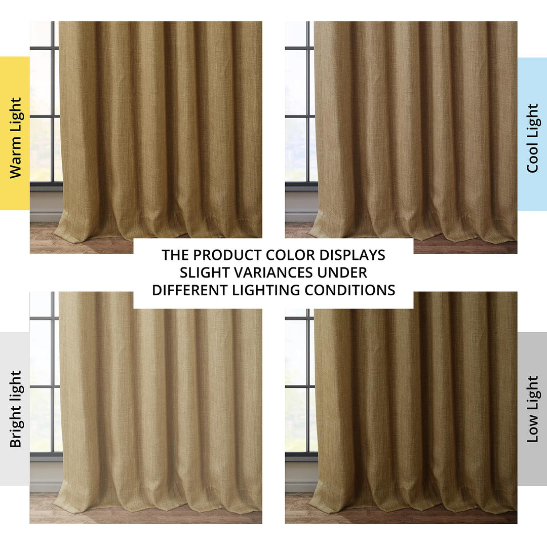 Exclusive Fabrics Faux Linen Room Darkening Curtain (1 Panel)