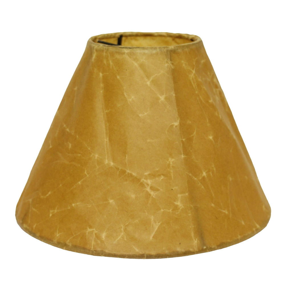 18"W Crinkle Oil Paper Slant Empire Softback Lampshade in Brown - Diamond Home USA
