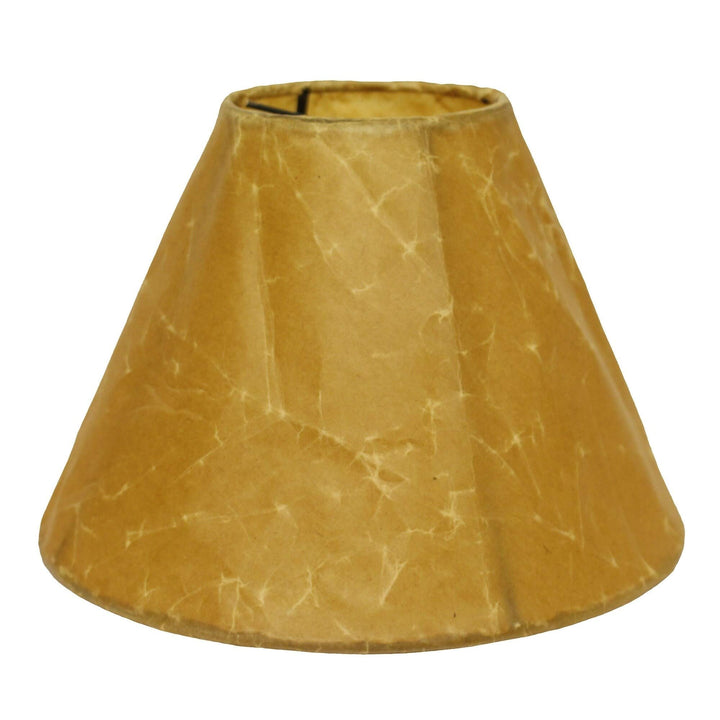 18"W Crinkle Oil Paper Slant Empire Softback Lampshade in Brown - Diamond Home USA
