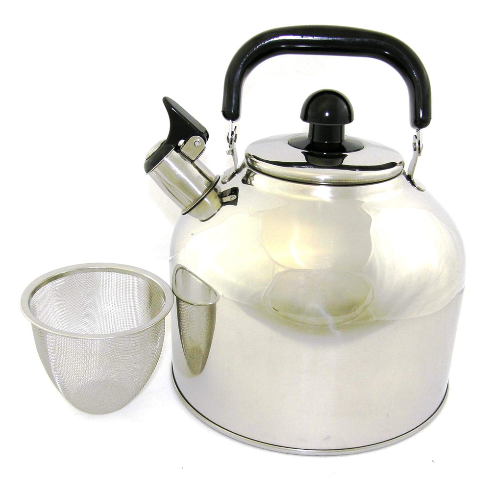 6.3-liter 7-quart Stainless Steel Whistling Tea Kettle Pot With Infuser Silver - Diamond Home USA