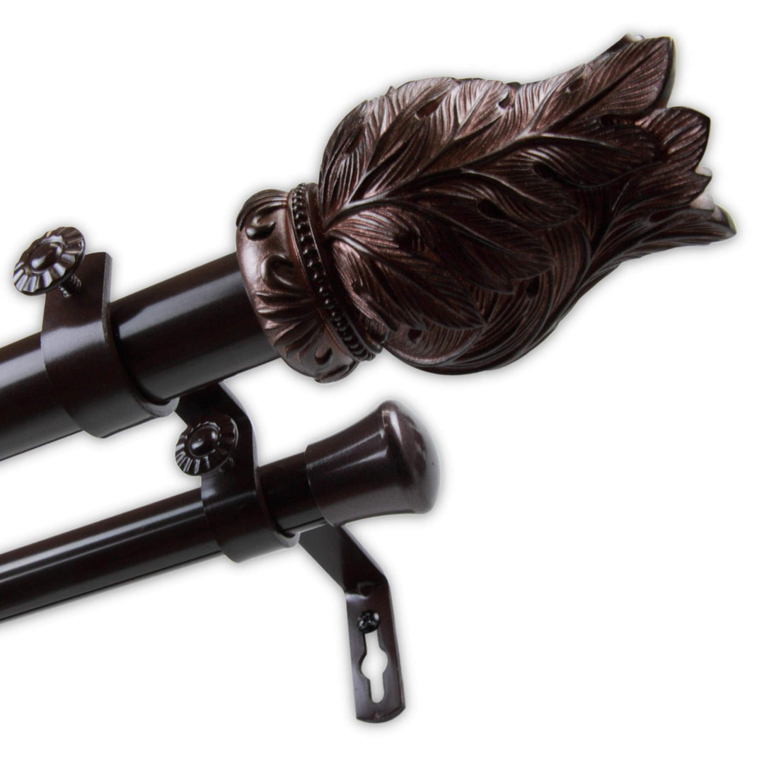 InSyleDesign Aremis 1 inch Diameer Adjusable Double Curain Rod Bronze 120 120 to 170 inches - bronze