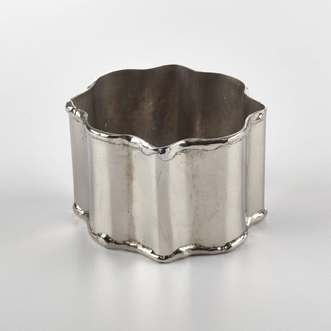 Saro Lifestyle Classic Round Design Napkin Rings (Set of 4) Silver Set of 4