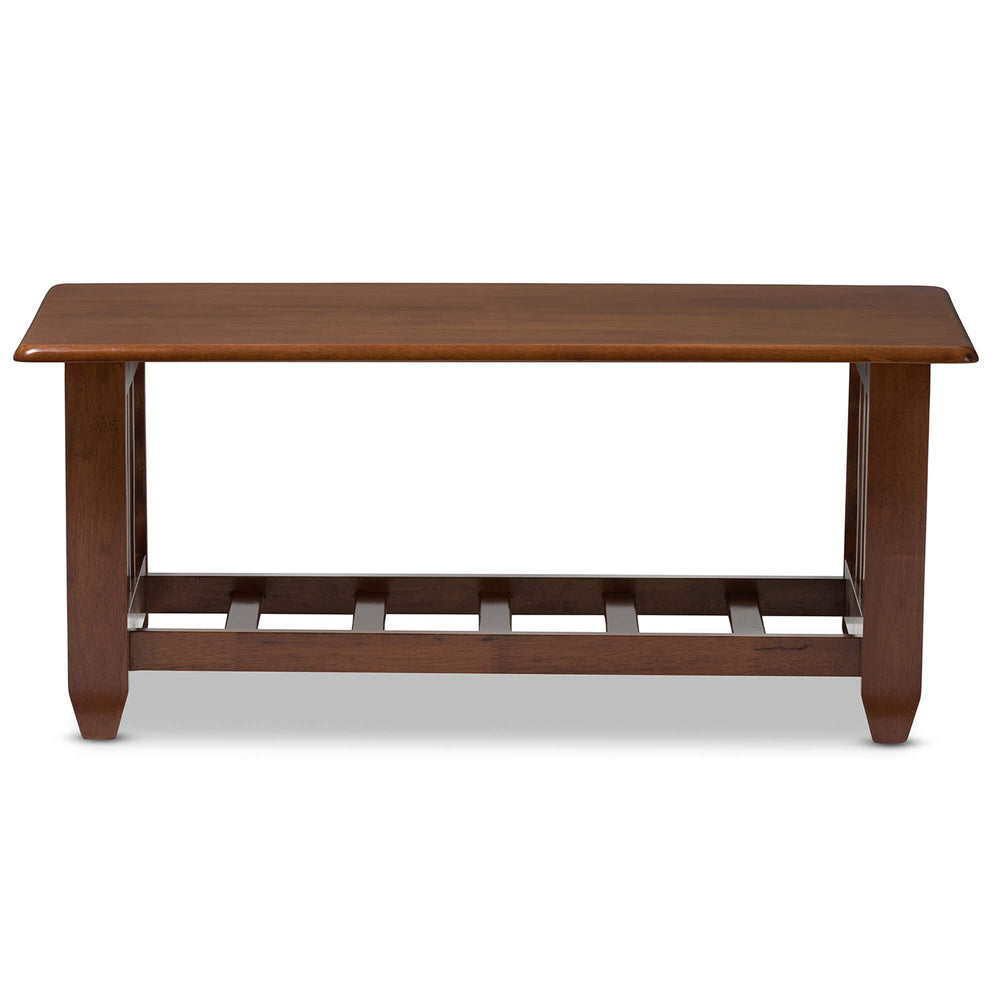 Baxton Studio Leda Mission Style Cherry Coffee Table - Diamond Home USA