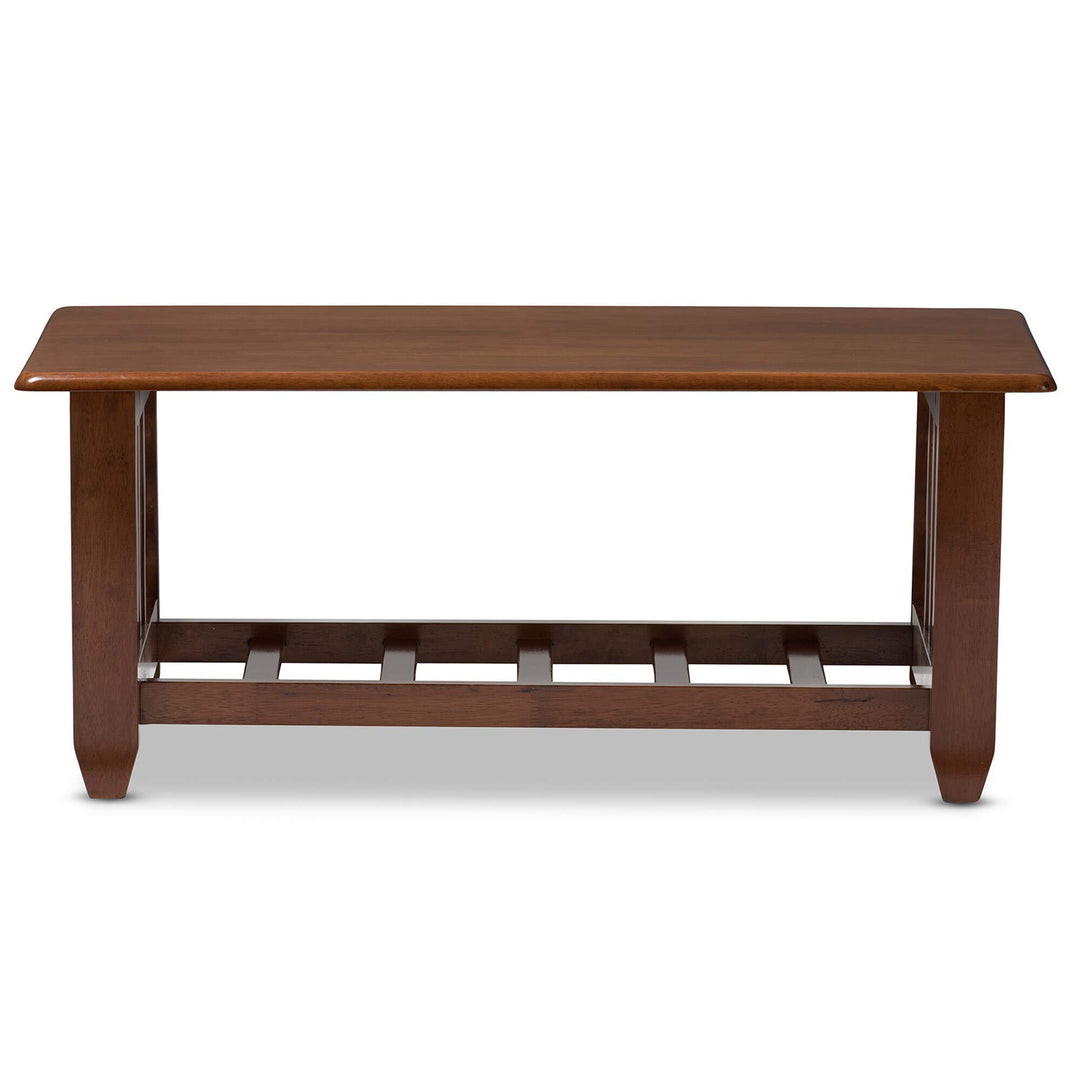 Baxton Studio Leda Mission Style Cherry Coffee Table - Diamond Home USA