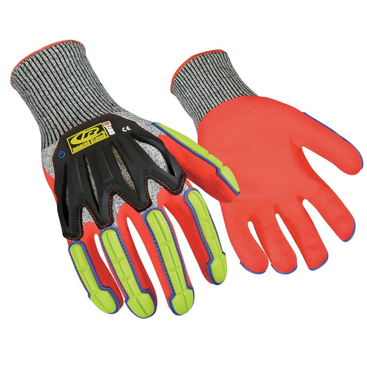 RINGERS R-065G Industrial Gloves - Size 9 Grey & Red 1 Pack