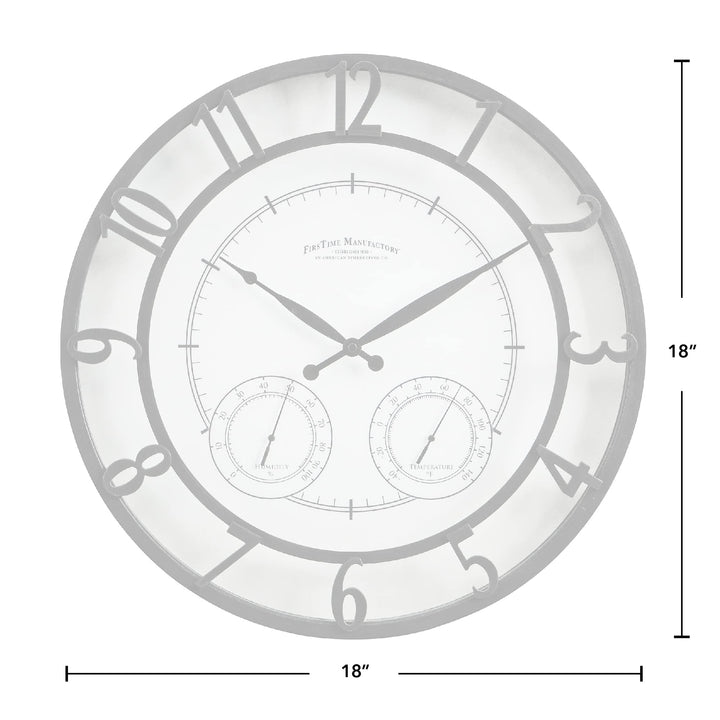 FirsTime & Co. Park Outdoor Wall Clock 18" Oil Rubbed Bronze - Diamond Home USA