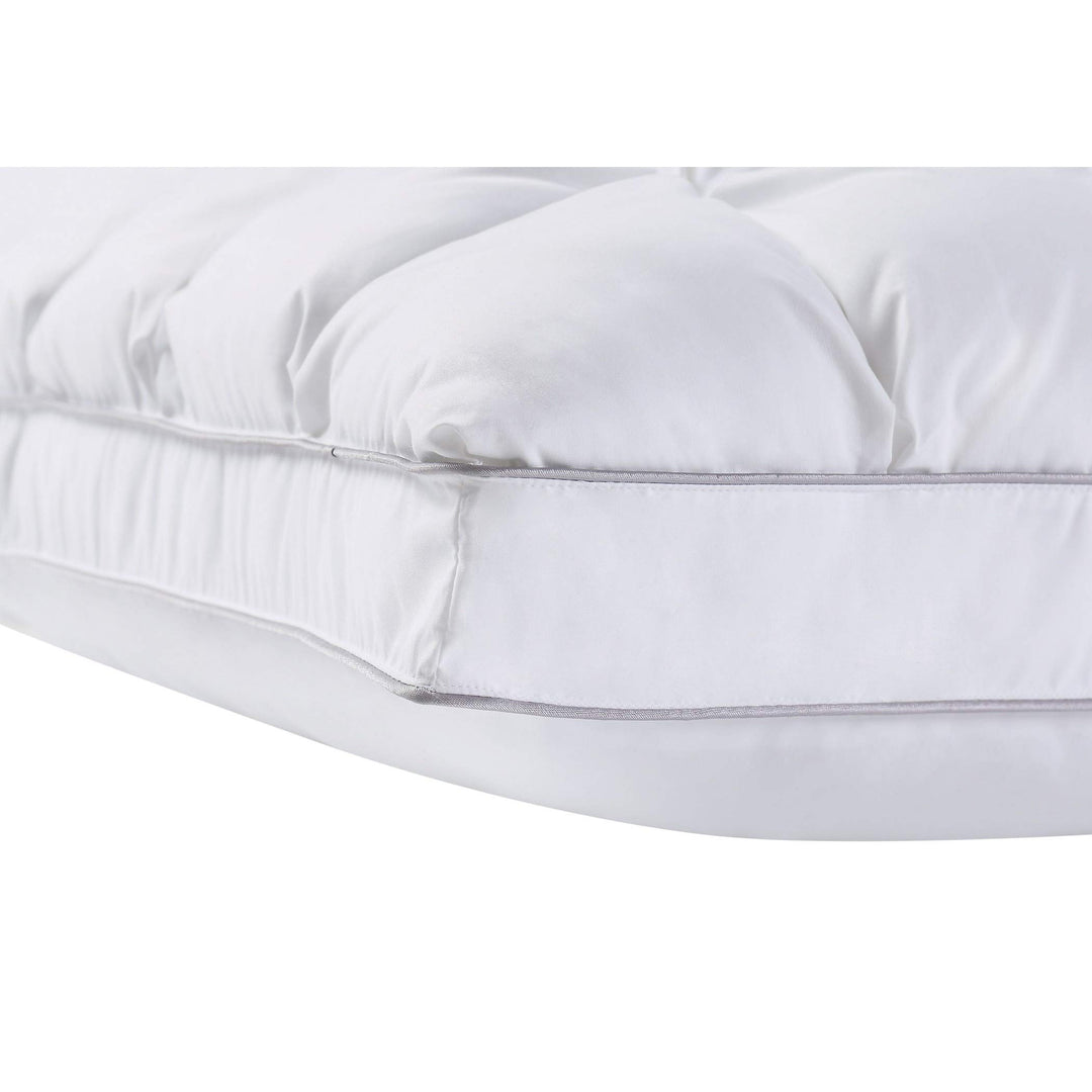 Charisma Luxe Down Alternative Gel Filled Chamber 2-Pack Pillow - White - King - Diamond Home USA
