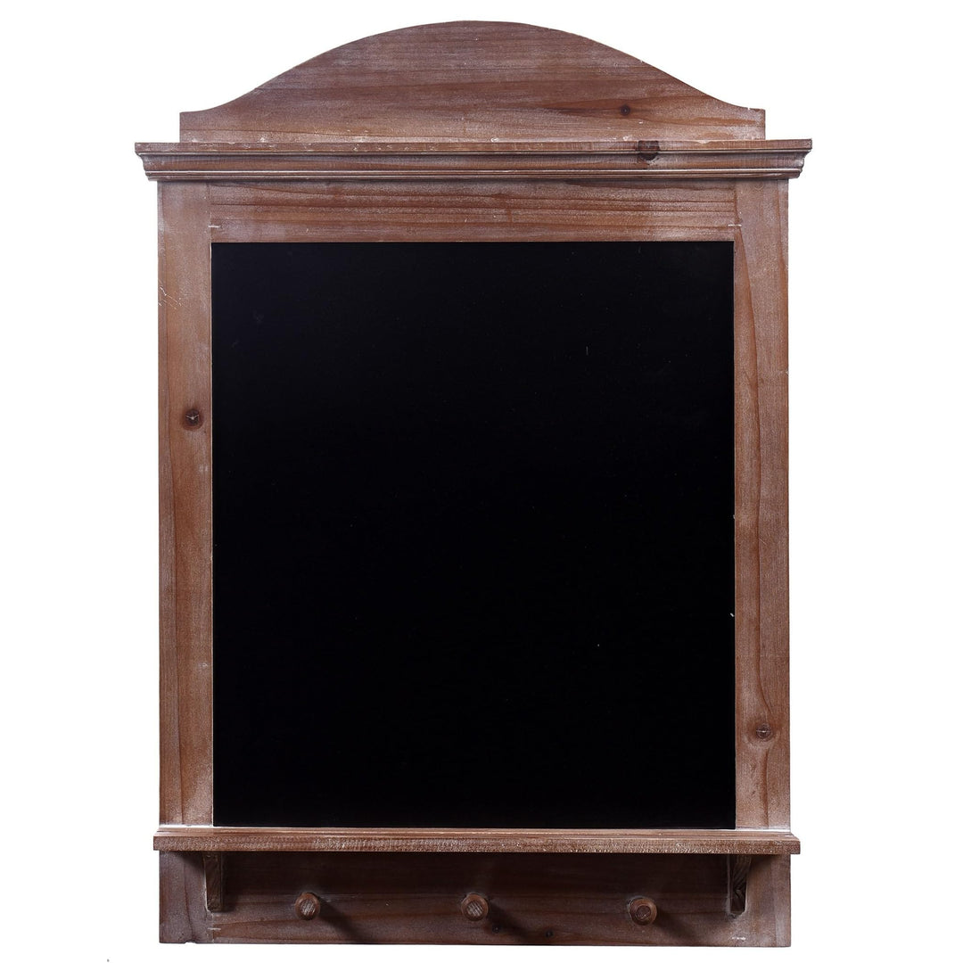 Multi-Functional Wall Memo Board Chalkboard with Hanging Storage Black Country