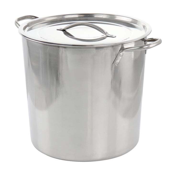 Everyday 16 Quart Stainless Steel Stock Pot With Lid Silver Non-stick