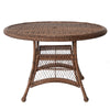 Jeco Wicker Round Dining Table 44" Honey