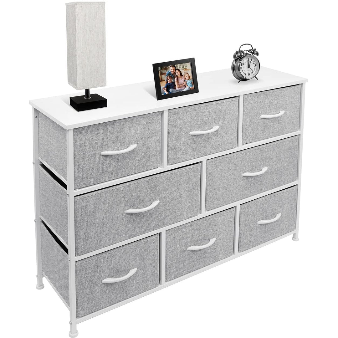 Dresser W/ 8 Drawers Furniture Storage Chest for Clothing Organization White
