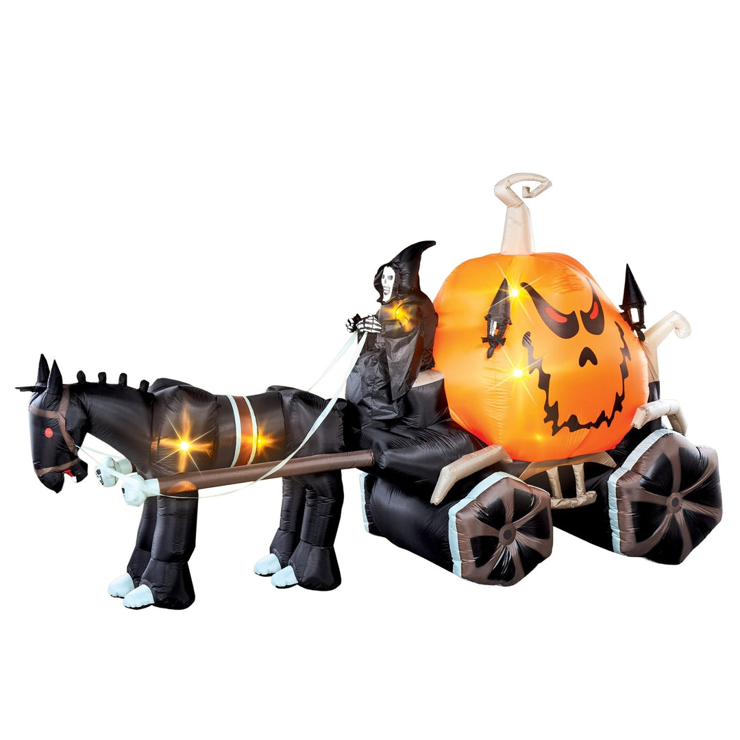 Halloween Carriage Inflatable Outdoor Holiday Yard Decoration X Multi Color