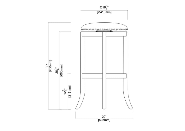 Boraam Cordova Bar Height Swivel Stool 29-Inch Black - Diamond Home USA