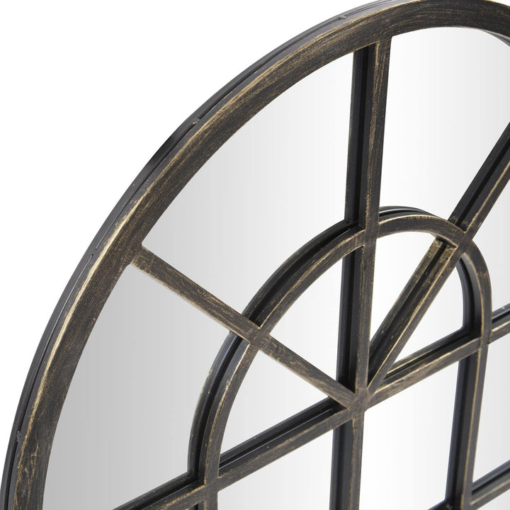 Howard Elliott Collection Fenetre Oil-Rubbed Bronze 29" x 41" Arched Wall Mirror - Diamond Home USA