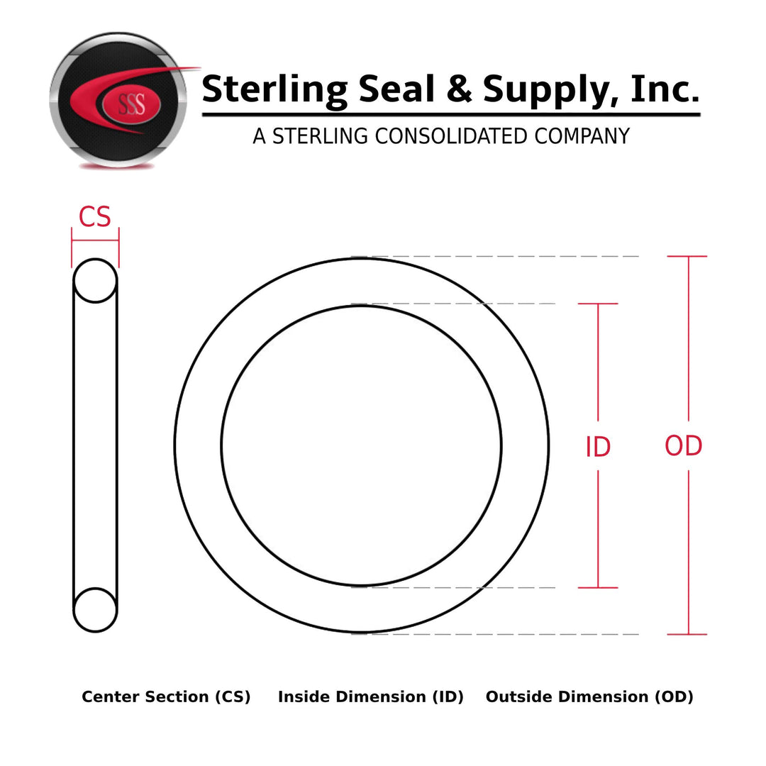 266 Buna/NBR Nitrile O-Ring 90A Shore Black Sterling Seal (Pack of 50) - Diamond Home USA
