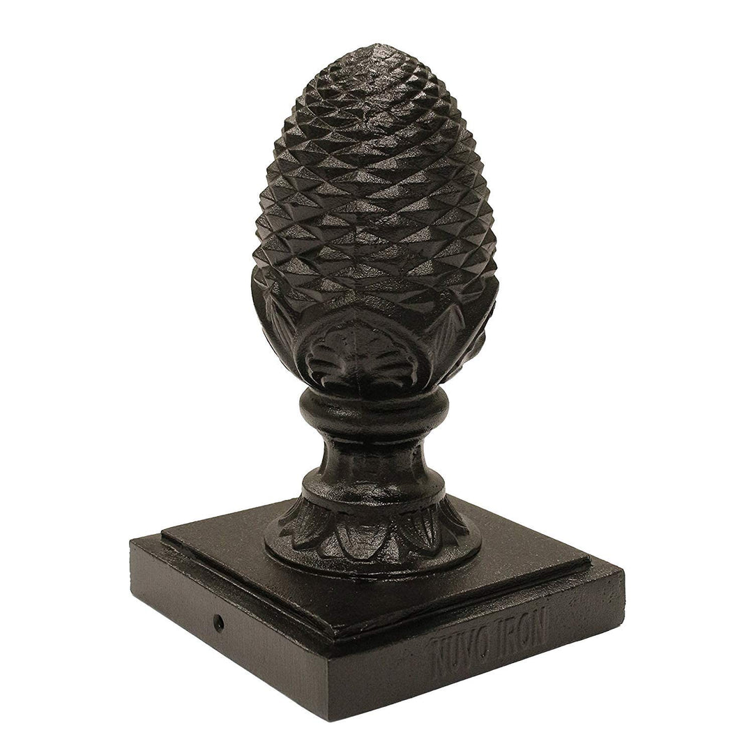 Nuvo Iron Decorative Pineapple Post Cap for 5.5" x 5.5" Posts Black - PCP08