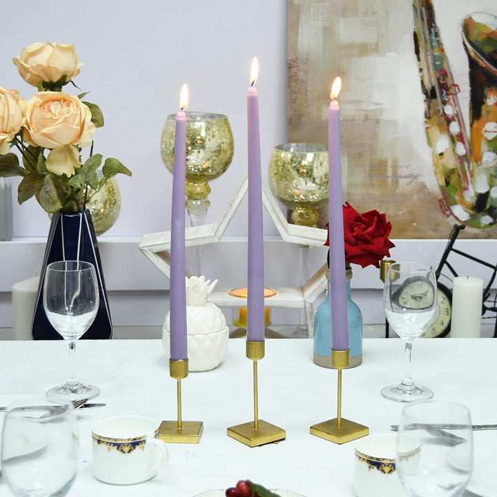Zest Candle 12-Piece Inch Lavender Taper Candles Count