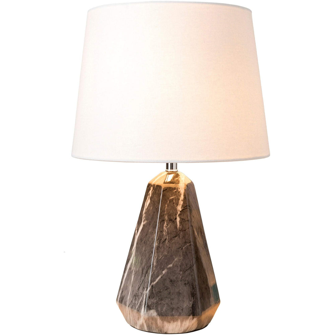 Table Lamp with Black Base and White Shade Modern Contemporary - Diamond Home USA