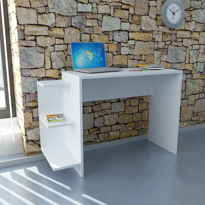 Modern Desk White Contemporary Rectangular Wood Finish Includes Hardware - Diamond Home USA