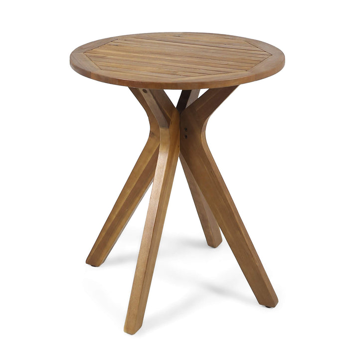 Christopher Knight Home Brigitte Outdoor Round Acacia Wood Bistro Table with X Teak