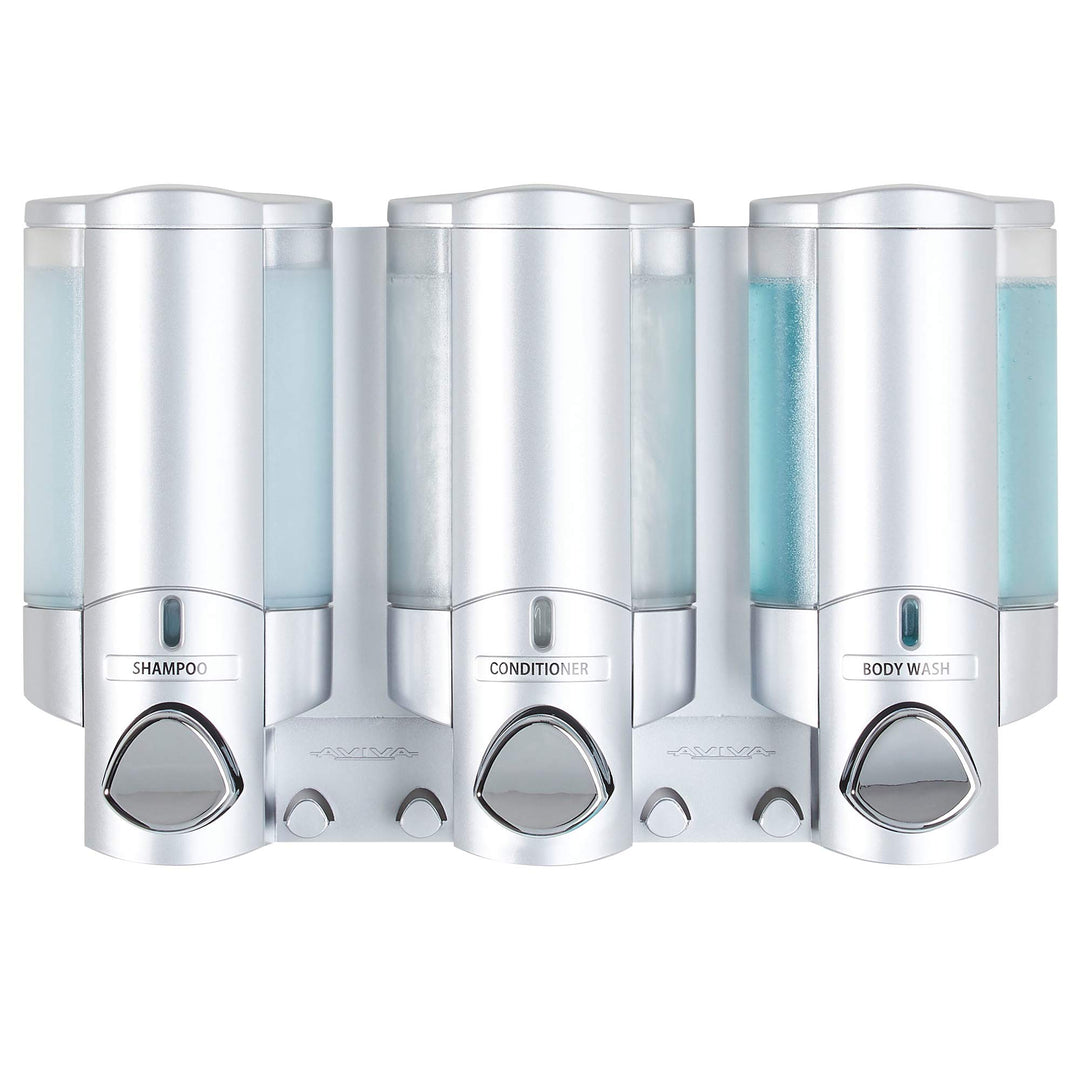 Better Living Products Aviva Shower Dispenser 3 Shampoo and Soap Dispenser 3 x