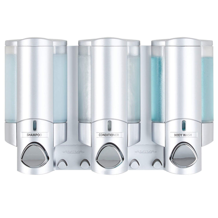 Better Living Products Aviva Shower Dispenser 3 Shampoo and Soap Dispenser 3 x
