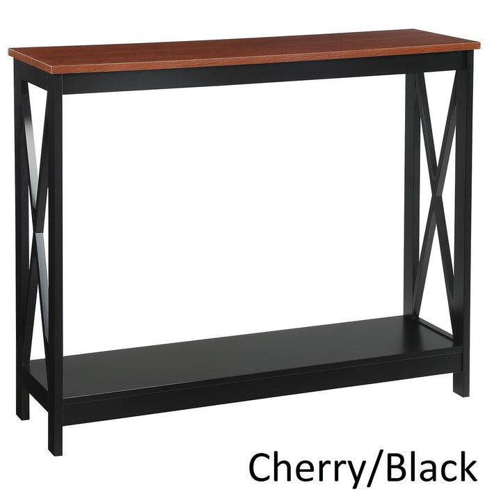 Modern Bywater Dauphine Console Table MDF Veneer Wood Rectangle 1 Piece Cherry/Black - Diamond Home USA