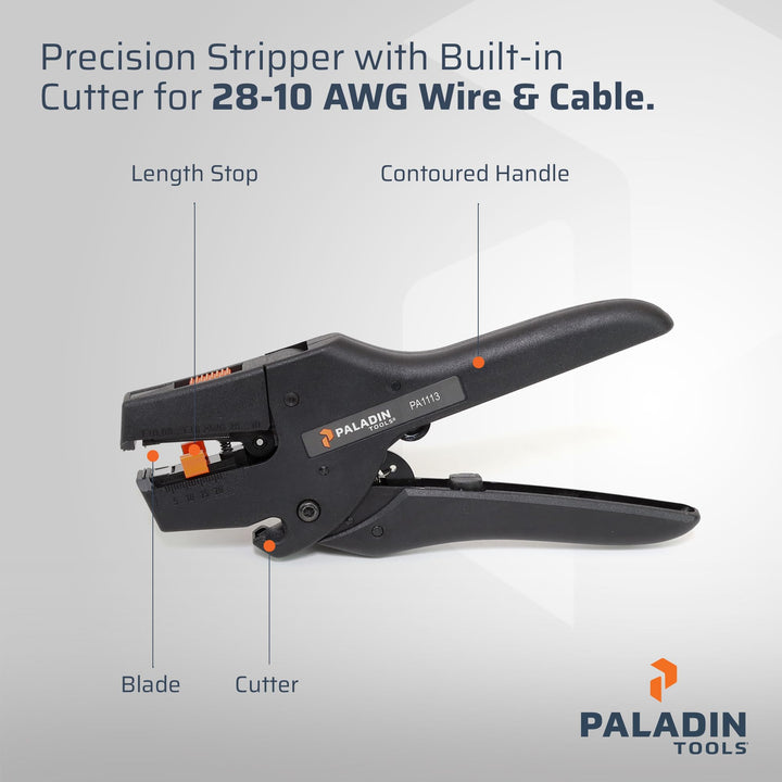 Paladin STRIPAX PRO 6 Automatic Wire Stripper Tool|Premium Wire Cutter|28-10 - Diamond Home USA