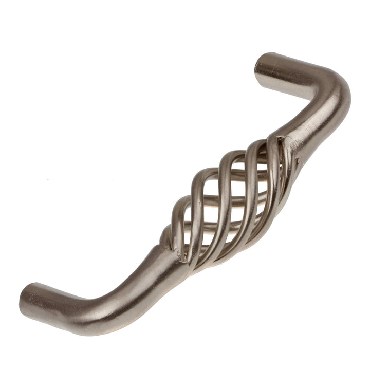 3-inch Screw Center Twisted Birdcage Cabinet Hardware Pull - Satin Nickel - Diamond Home USA