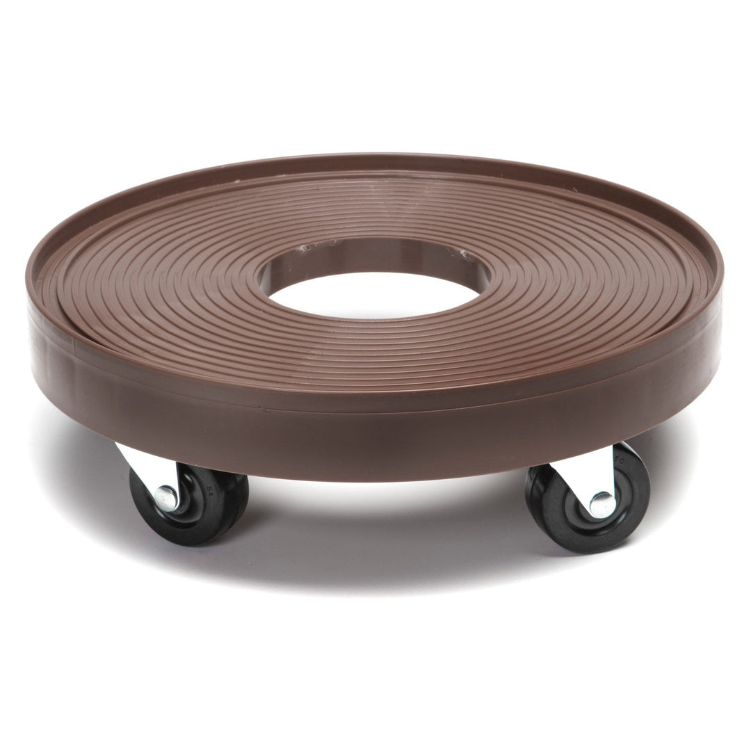 DeVault Enterprises DEV3015E 12 Inch Plant Dolly with Hole Espresso - Diamond Home USA