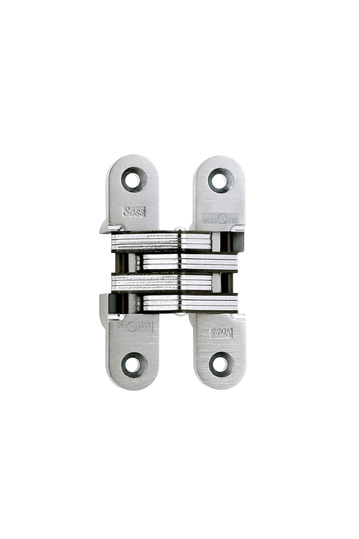 SOSS Invisible Hinge Model 216 20 Minute ire Rated Zinc Satin Chrome Exterior