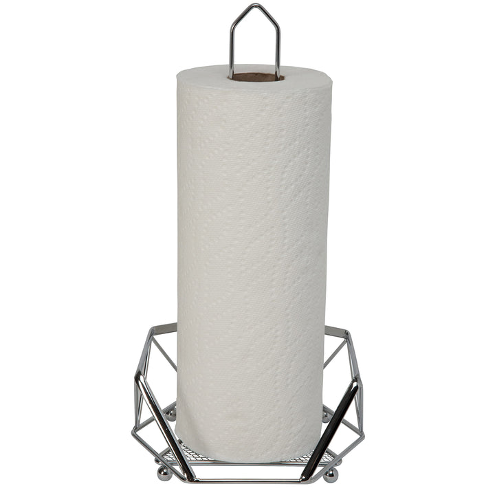 Kitchen Details Chrome Geode Paper Towel Holder|Countertop|Free Standing|Holds 1 - Diamond Home USA