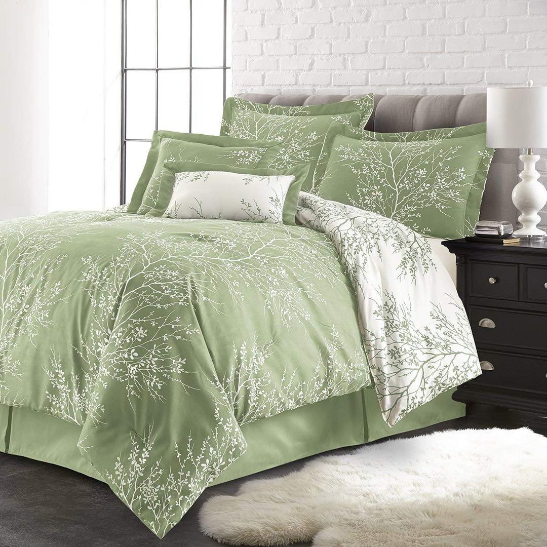 Spirit Linen - Queen Bed in a Bag 6-Piece Oversized Reversible Bedding with