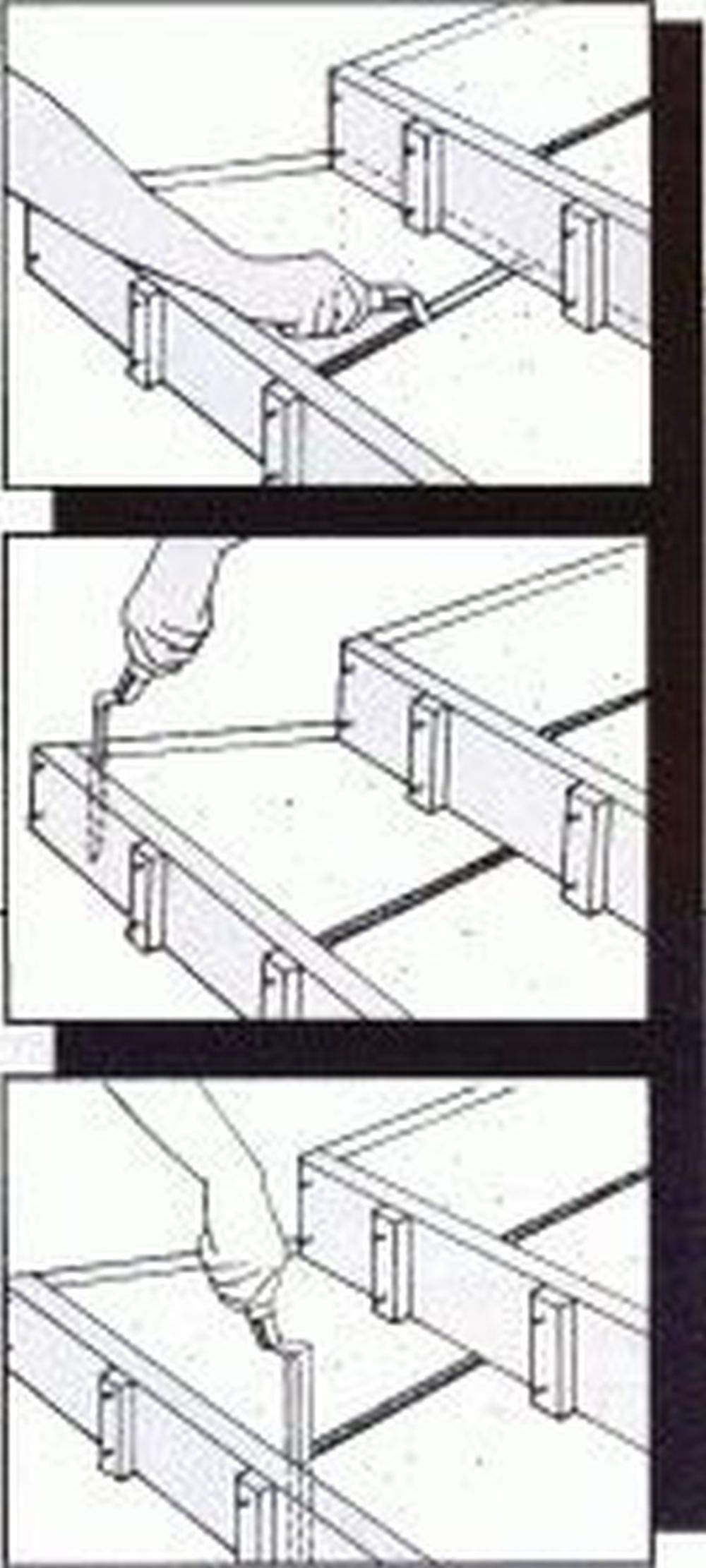 Kraft Tool CF007 Step-Saver Vertical Groover 12-Inch L x 3/8-Inch W x 3/4-Inch D - Diamond Home USA