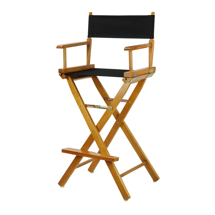 Casual Home Honey Oak Frame/Black Canvas 30" Bar Height Directors-Chairs
