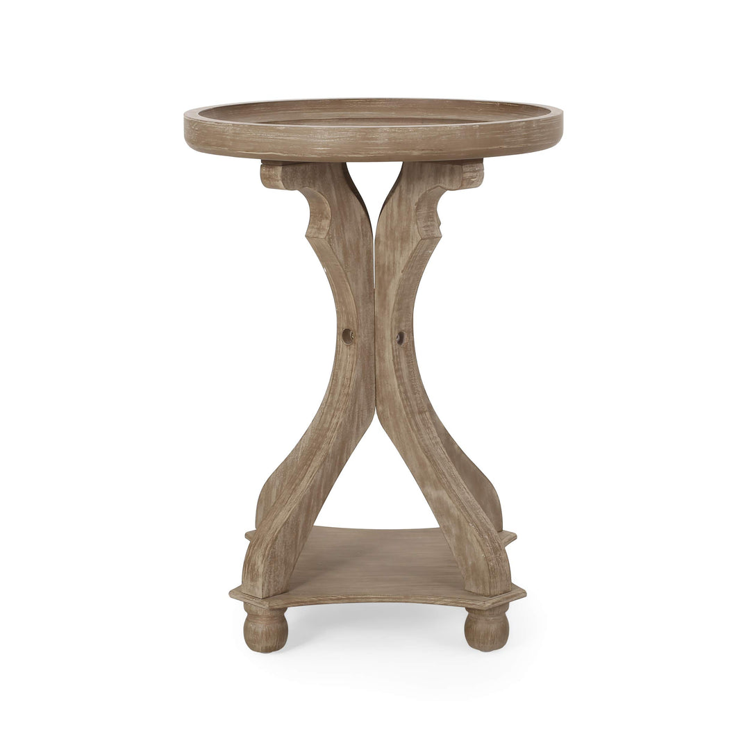 Christopher Knight Home Estelle French Country Accent Table with Round Top Natural - Diamond Home USA