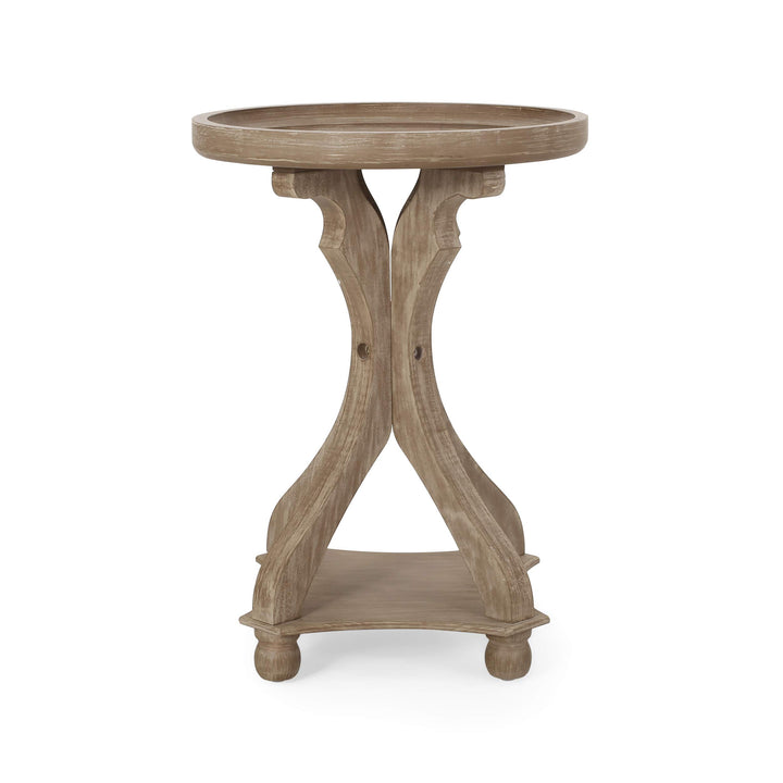 Christopher Knight Home Estelle French Country Accent Table with Round Top Natural - Diamond Home USA