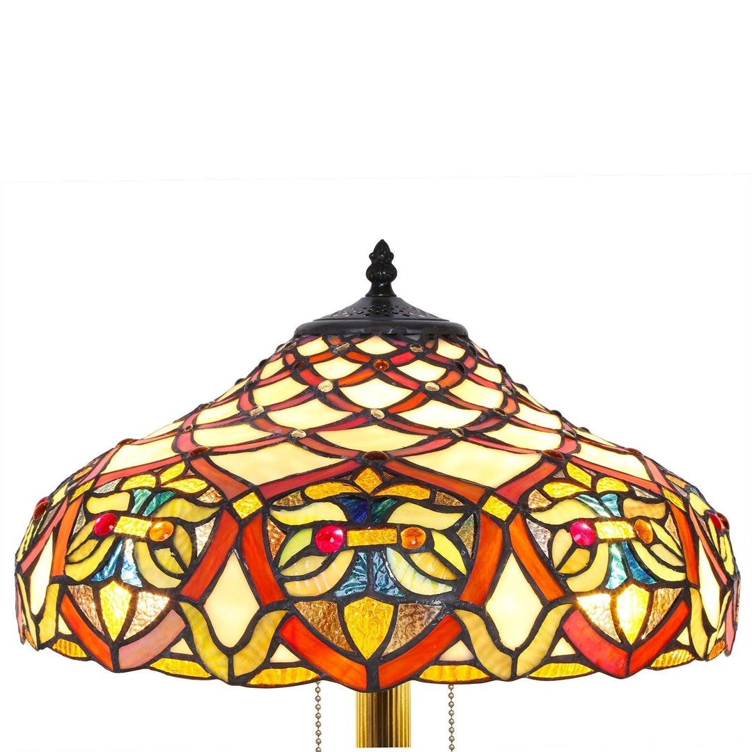 Tiffany-Style Baroque Floor Lamp Brown Tiffany Traditional Bronze - Diamond Home USA
