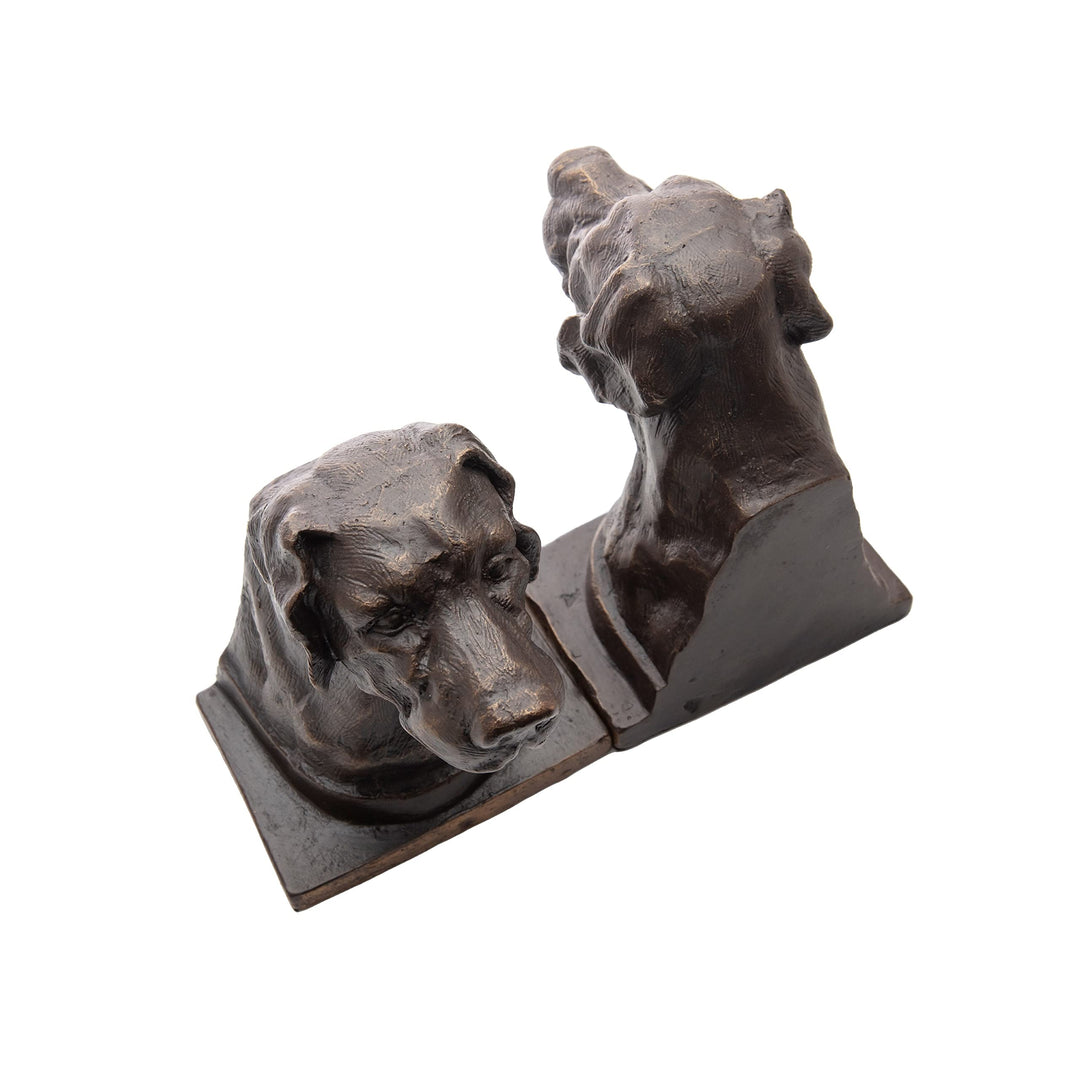 Bronze Lab Iron Bookends 5x4.5x6 Finish Handmade - Diamond Home USA