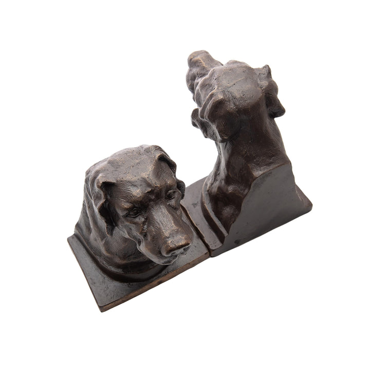 Bronze Lab Iron Bookends 5x4.5x6 Finish Handmade - Diamond Home USA