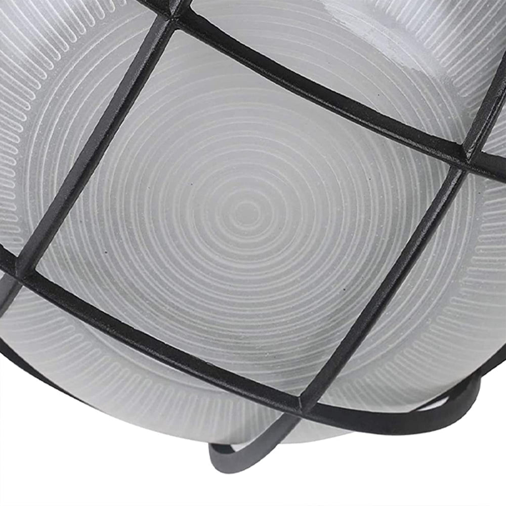 AA Warehousing 10 in. 1-Light LED Flush Mount Ceiling Light in Black Finish with - Diamond Home USA