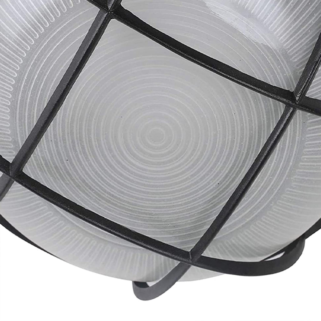 AA Warehousing 10 in. 1-Light LED Flush Mount Ceiling Light in Black Finish with - Diamond Home USA